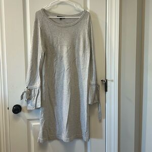 Gray sweater dress